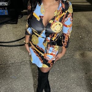 Multicolor mini dress